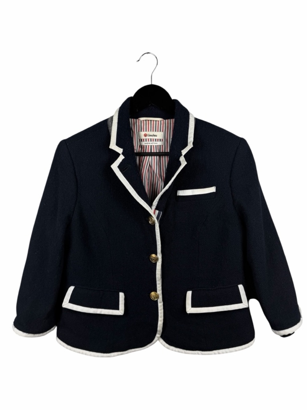 Thom Browne Neiman Marcus Navy Wool Blazer